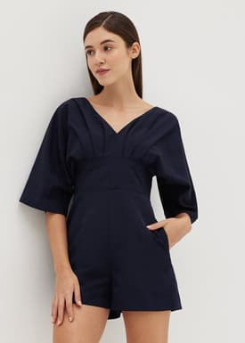 Levina Pleated Kimono Romper