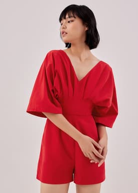 Levina Pleated Kimono Romper