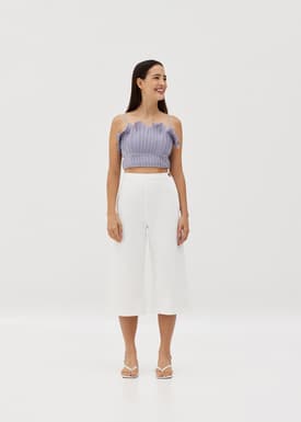 Kalea Pleated Frill Hem Top