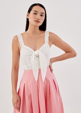 Ashlyn Multiway Textured Knot Front Top