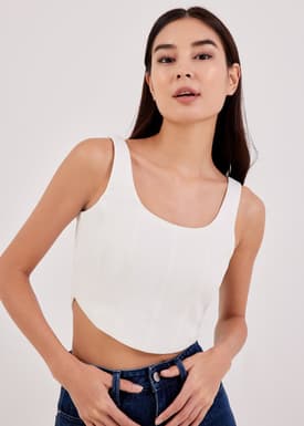 Kyra Scoop Neck Corset Top
