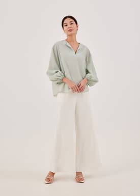 Erin Notched Poet Blouse