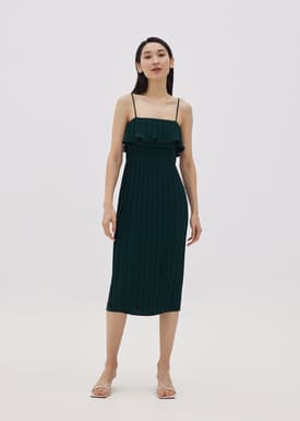 Braylee Frill Pleated Column Dress