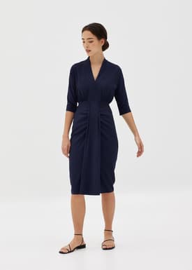 Riyana Ruched Kimono Dress