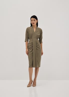 Riyana Ruched Kimono Dress