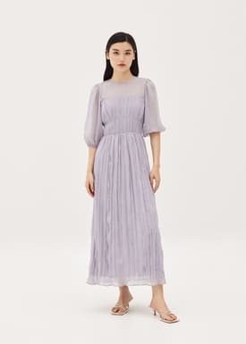 Jeanna Crinkled Fit & Flare Dress