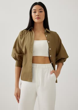 Anzel Cotton Puff Sleeve Shirt