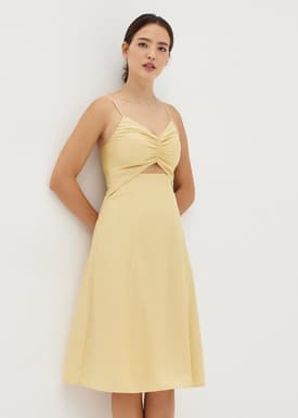 Gemmi Padded Flare Cut Out Dress