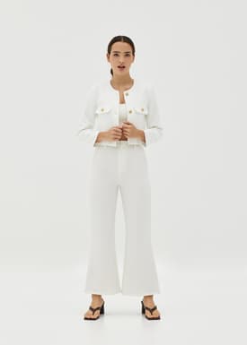 Elon Tweed Button Down Blazer