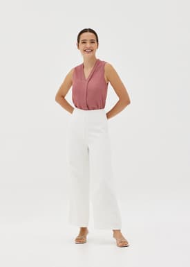 Karileen Front Collar Sleeveless Top