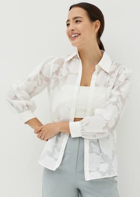 Claresta Jacquard Button Shirt