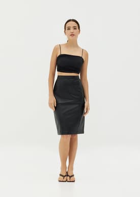 Cecile Pleated Crop Top