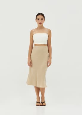 Cecile Pleated Crop Top