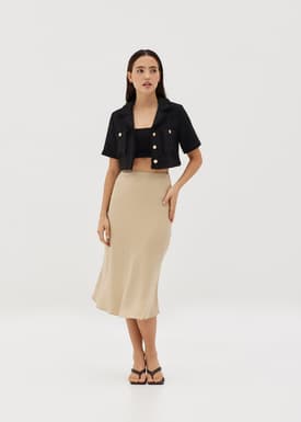 Lannie Tweed Crop Outer