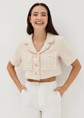 Lannie Tweed Crop Outer