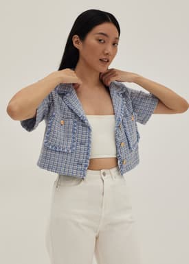 Lannie Tweed Crop Outer