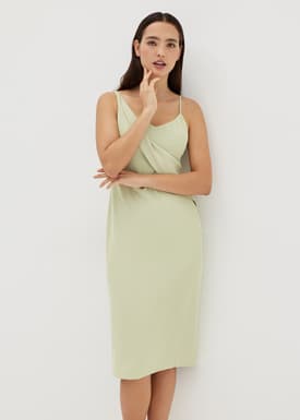 Ayesha Asymmetric Drape Front Column Dress