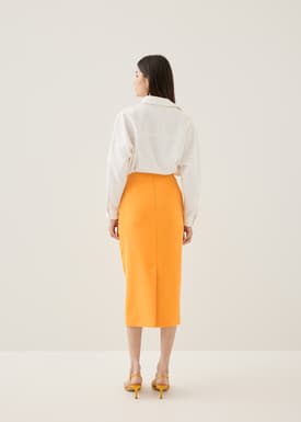 Mailea Side Pleat Column Skirt (2022 Version)