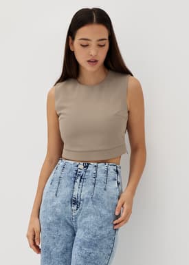 Camelia Shell Crop Top