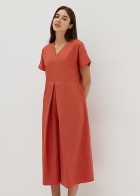 Jillian Relaxed Pleat Front Jumpsuit