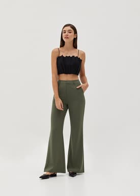 Ansley Pleat Crop Top