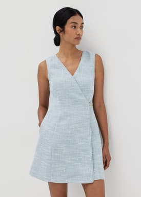 Cheyanne Tweed Wrap Dress