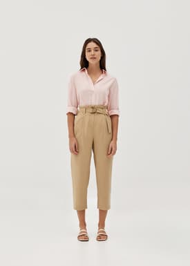 Delanie Belted Peg Leg Pants