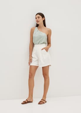 Ivie Twist Shoulder Toga Top