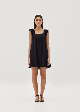 Effie Textured Frill Babydoll Dress