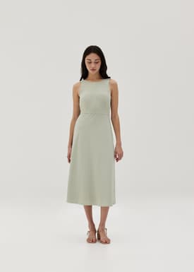 Shine Padded Low Twist Back Dress