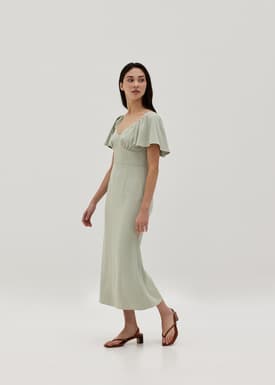 Valorie Flutter Sleeve Mermaid Dress