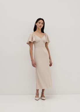 Valorie Flutter Sleeve Mermaid Dress