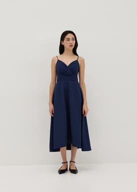Elaiza Padded Pleat Front Dress