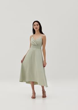 Elaiza Padded Pleat Front Dress