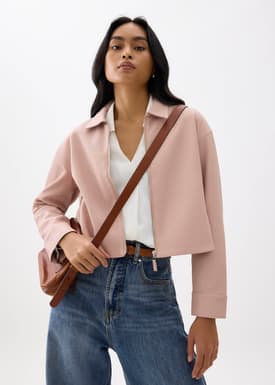 Vegan Leather Zip Jacket