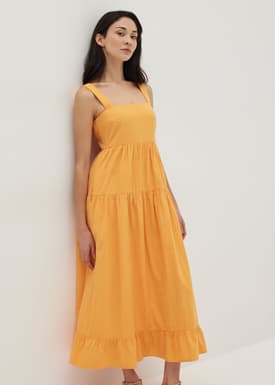 Leona Linen Tiered Maxi Dress