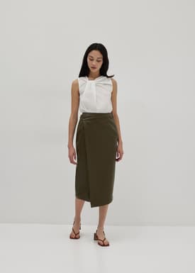 Sadie Knot Front Asymmetrical Top