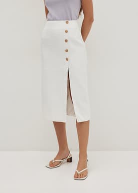Bevelyn Textured Column Midaxi Skirt