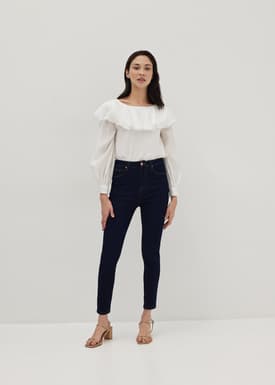 Priscilla Ruffle Low Back Blouse