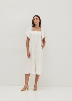 Diedre Elastic Flutter Sleeve Jumpsuit