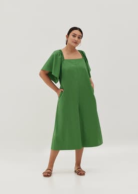 Diedre Elastic Flutter Sleeve Jumpsuit
