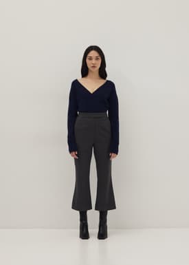 High Waist Ankle Length Boot Cut Pants