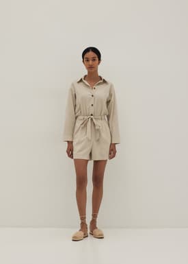 Aldina Elastic Shirt Romper