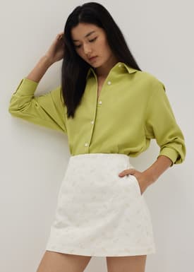 Felice Embroidered Twill Skort