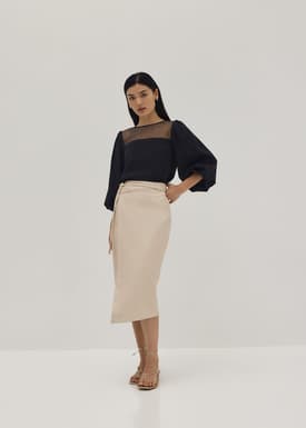 Royce Polka Dot Puff Sleeve Blouse