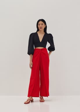 Camala Padded Bustier Puff Sleeve Top