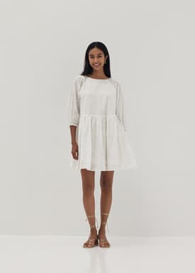 Beatriz Broderie Puff Sleeve Dress