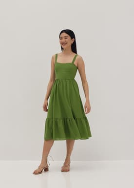 Ronni Bustier Fit & Flare Midi Dress