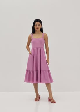 Ronni Bustier Fit & Flare Midi Dress