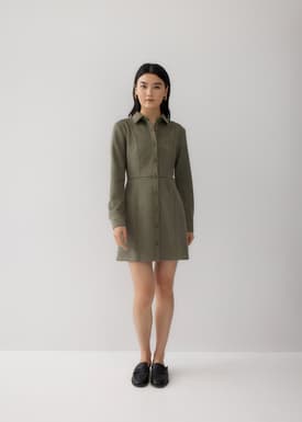 Viktoria Suede Shift Mini Dress